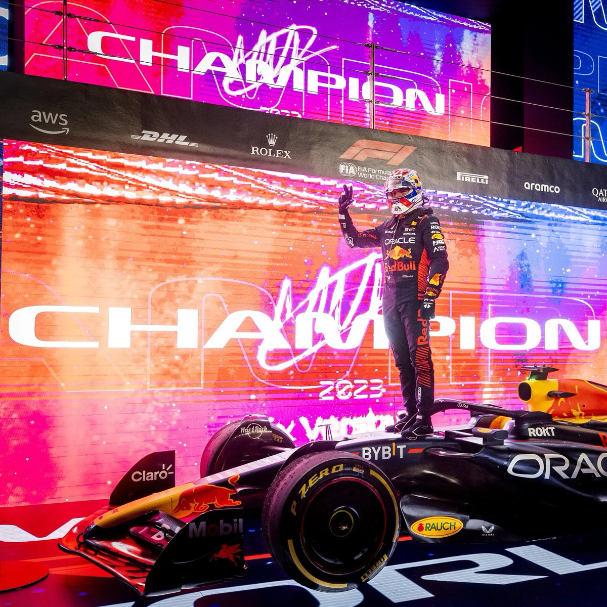 F1GuyDan's tweet image. Max Verstappen is the only driver that has clinched a world championship in Qatar 🏆