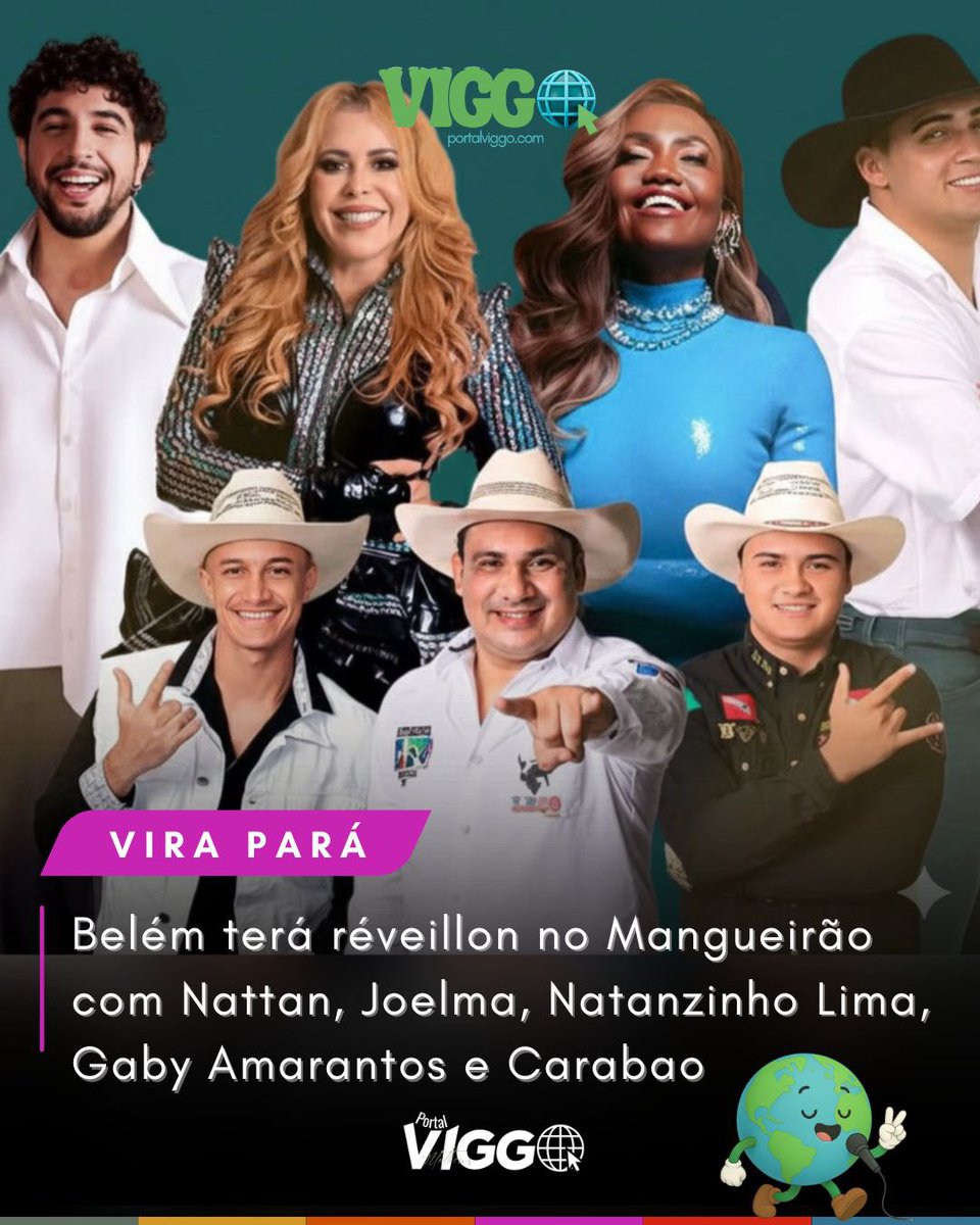 matheusviggo's tweet image. Belém vai ganhar um grande réveillon! 🎉 O Vira Pará foi confirmado para 31/12, às 20h, no estacionamento do Mangueirão.

O Portal Viggo antecipou Nattan e Joelma. O line-up completo ainda traz Nattanzinho Lima, Gaby Amarantos e Carabao.

🌐 Saiba mais: portalviggo.com