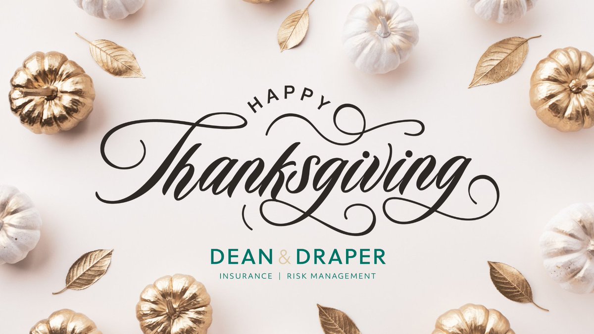 deananddraper's tweet image. Happy Thanksgiving from Dean &amp;amp; Draper! We’re grateful for the trust you place in us to protect what matters most. Wishing you and your loved ones a safe and joyful holiday! 🍂🧡 #DeanAndDraper #Insurance #Thanksgiving