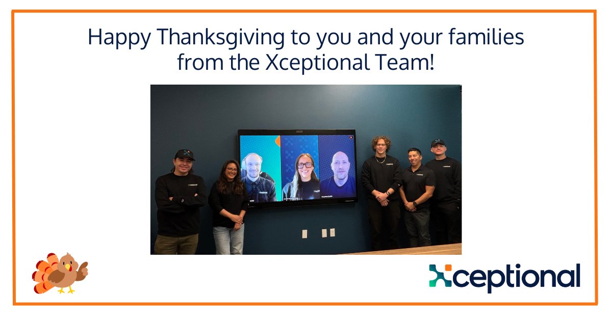 xceptnet's tweet image. This Thanksgiving, we’re giving a special shoutout to our incredible service desk team. Their commitment to our clients keeps organizations running smoothly every day!

Wishing you and your families a safe and happy Thanksgiving from all of us at Xceptional!