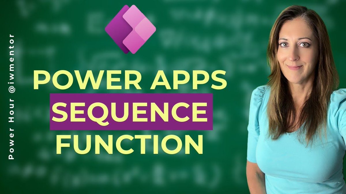 iwmentor's tweet image. Power Hour: Mastering the SEQUENCE function in Power Apps
⁉️Tired of clunky workarounds to generate numbers in Power Apps? The SEQUENCE function is your new best friend! 🥰
youtube.com/live/JAjx8604z…
#PowerApps #PowerPlatform #Microsoft365