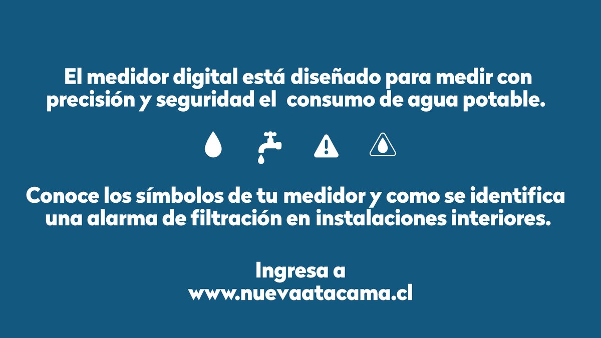 nuevaatacama's tweet image. Pequeñas filtraciones internas, pueden ser detecta a tiempo gracias a tu medidor digital. 🔍⚠️
Descubre qué modelo tienes y cómo interpretarlo en este enlace: ow.ly/vnJf50XykZO 

 #NuevaAtacama #MedidoresDigitales