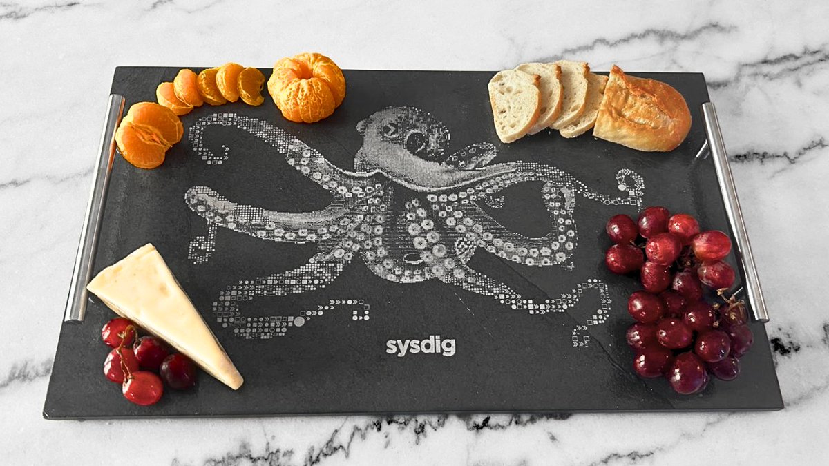 sysdig's tweet image. 🦃 Sysdig&apos;s feeling grateful—so we’re gifting a plate-full (of Lumin 🐙) this Thanksgiving: a 20&quot; slate charcuterie tray! 🎁

Enter drawing:
👍 Like this = 1 entry
🔁 Repost = 2 entries
🥐 Reply w/ your fave Thanksgiving dish = 3 entries

May the odds be ever in your flavor! 🍽️