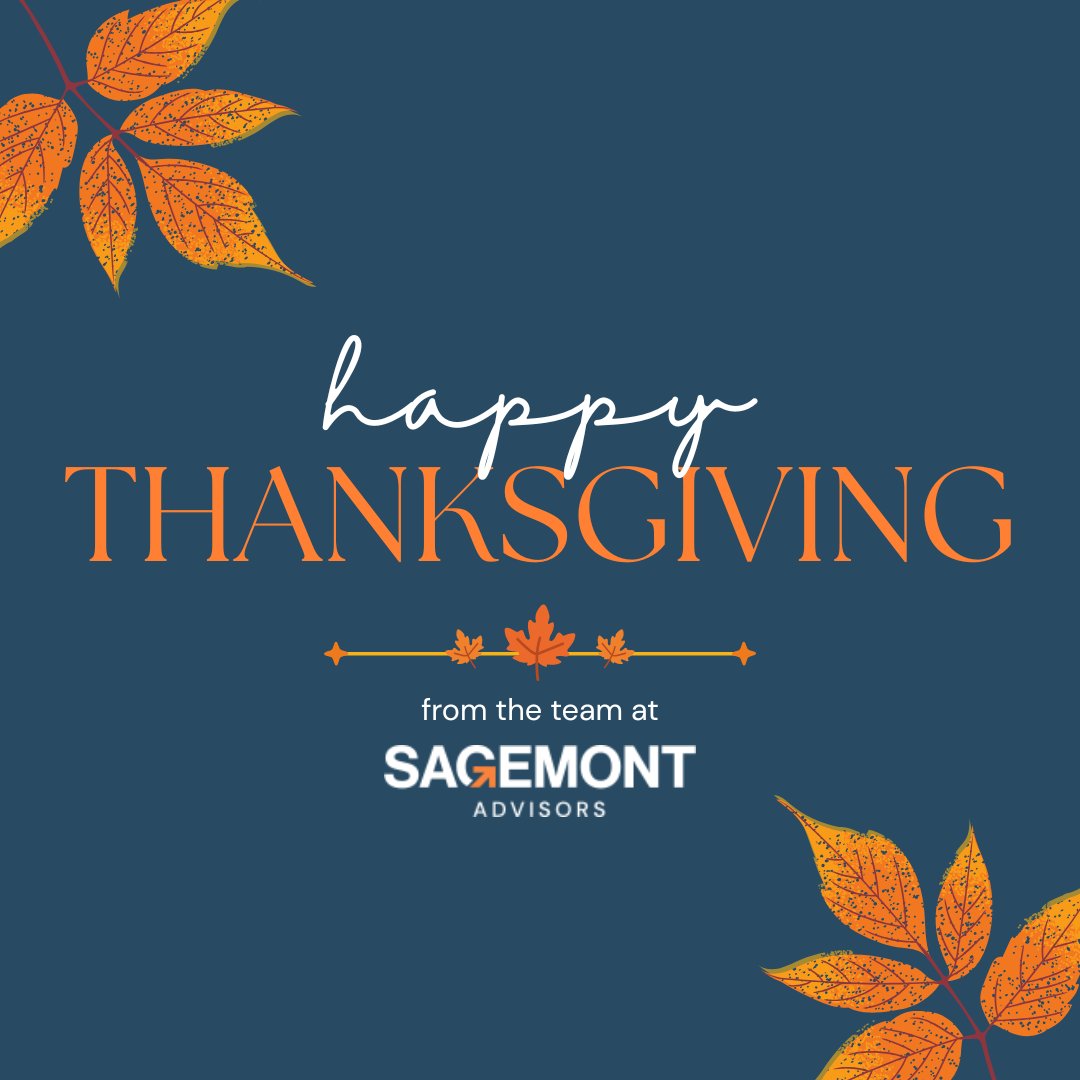 sagemontadvisor's tweet photo. 🦃 Happy Thanksgiving from Sagemont Advisors!

We’re grateful for the clients, partners, and businesses who trust us to support their growth and compliance year-round. Wishing you a day filled with good food, good company, and well-deserved rest. 🧡 

#sagemont #thanksgiving https://t.co/fzAdeduvSJ