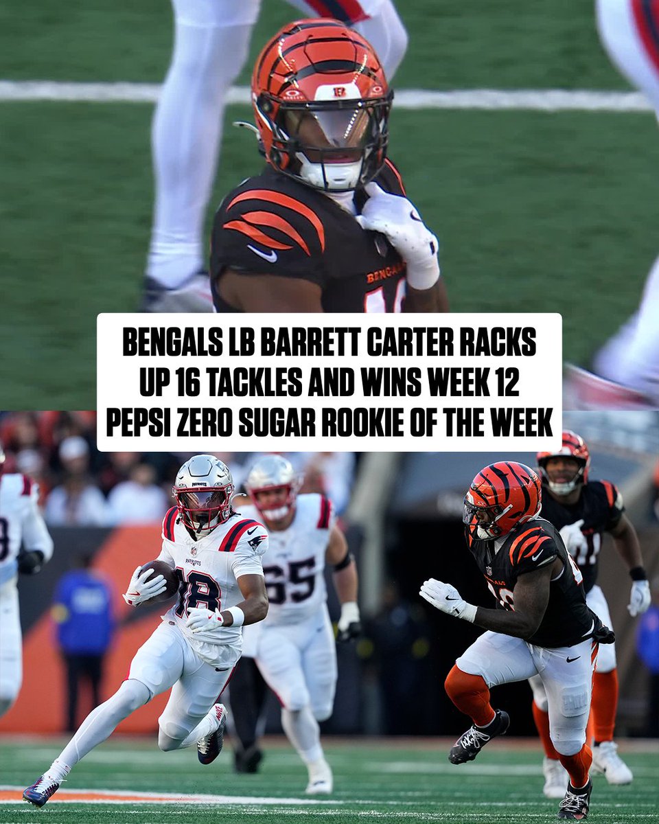The rook was all over the field in Week 12
@Bengals | @bcsznn | @pepsi