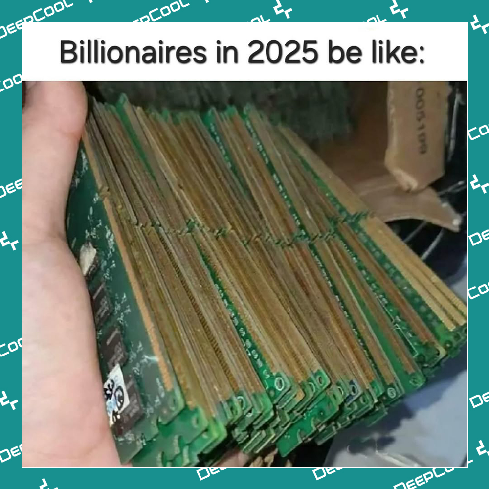 Deepcoolglobal's tweet image. What was the price of RAM back when you grabbed yours?

redd.it/1p693ut

#deepcool #pcgamer #gamer #pcgaming #gamingcommunity #gamerlife #pcsetup #fyp #memes #ram #gpu