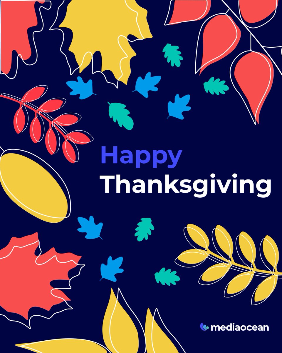 Happy Thanksgiving from our team to yours! 🦃🥧

Wishing you a wonderful holiday filled with good food and plenty of gratitude.
#HappyThanksgiving #TeamMediaocean