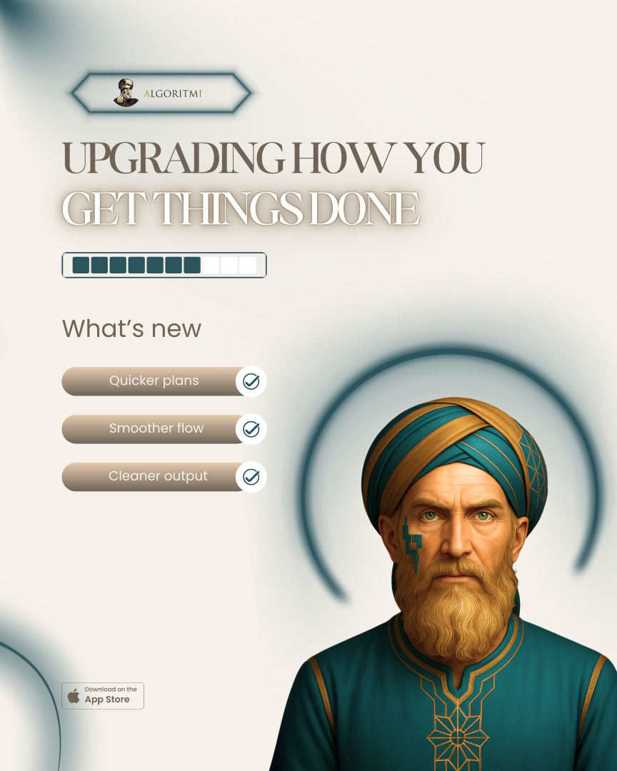 AlgoritmiAi's tweet image. A Smarter Way to Get Things Done

⚡ Quicker plan generation

🌊 Smoother flow from “idea” to “do”

🧹 Cleaner, more focused outputs

#Algoritmi #digitalmentor #aimentor #artificialintelligence #aicompanion #tech #uaetech #aidubai #dubaistartups #aimadesimple #aiforyou #ai
