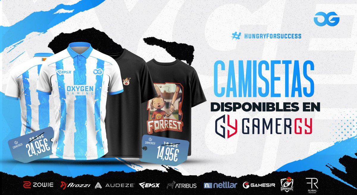 Tanto la camiseta oficial como el drop de <a href="/twitchwachinani/">wachinanii</a> estarán disponibles en <a href="/GAMERGY/">GAMERGY</a> 🔥

Os esperamos por el stand del 12 al 14 de diciembre para que podáis haceros con la vuestra 💙

#HungryForSuccess