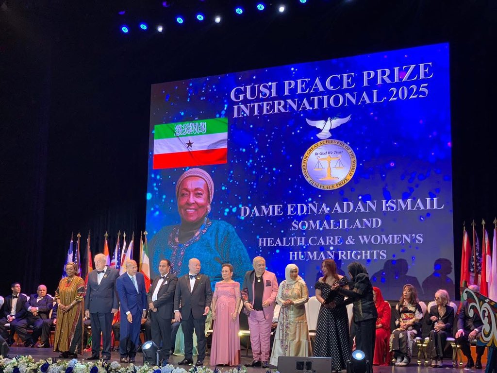 Dr. Edna Aadan Ismail Wins the 2025 Gusi Peace Prize.