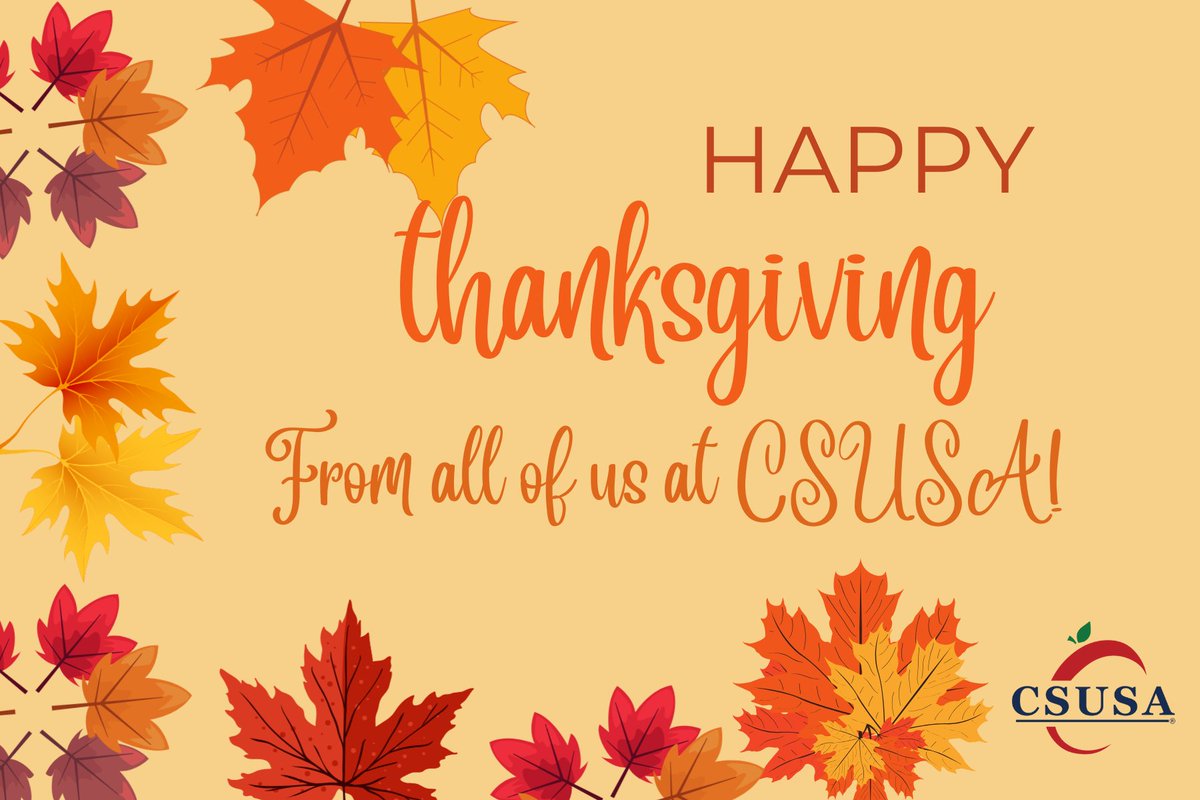 CSUSAhq's tweet image. Wishing a #HappyThanksgiving to all our students, families &amp;amp; school teams! 
“As a day of public #thanksgiving and prayer…to be observed by acknowledging with grateful hearts the many and signal favors of Almighty God.” George Washington, Thanksgiving Day, 1789