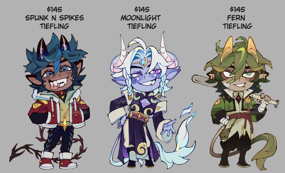 piipstachio's tweet image. 💥Delinquents adopts / adoptables batch is now up! ✨ info below ✨