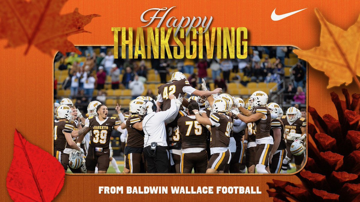 Thanks <a href="/rocanthony_/">Rocky Zingale</a> ! Happy Thanksgiving <a href="/BWFootball_/">Baldwin Wallace Football</a> !