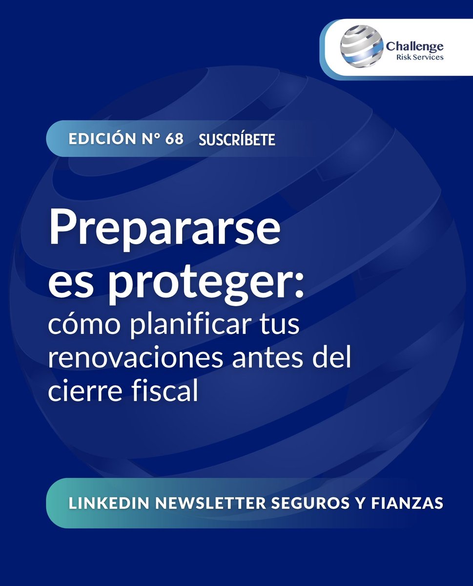 risk_challenge's tweet photo. El cierre de año no solo representa balances y reportes financieros. Para las empresas con visión estratégica, este periodo es el momento clave para revisar, actualizar y renovar su programa de seguros. https://t.co/BSKyAdIZ3k
