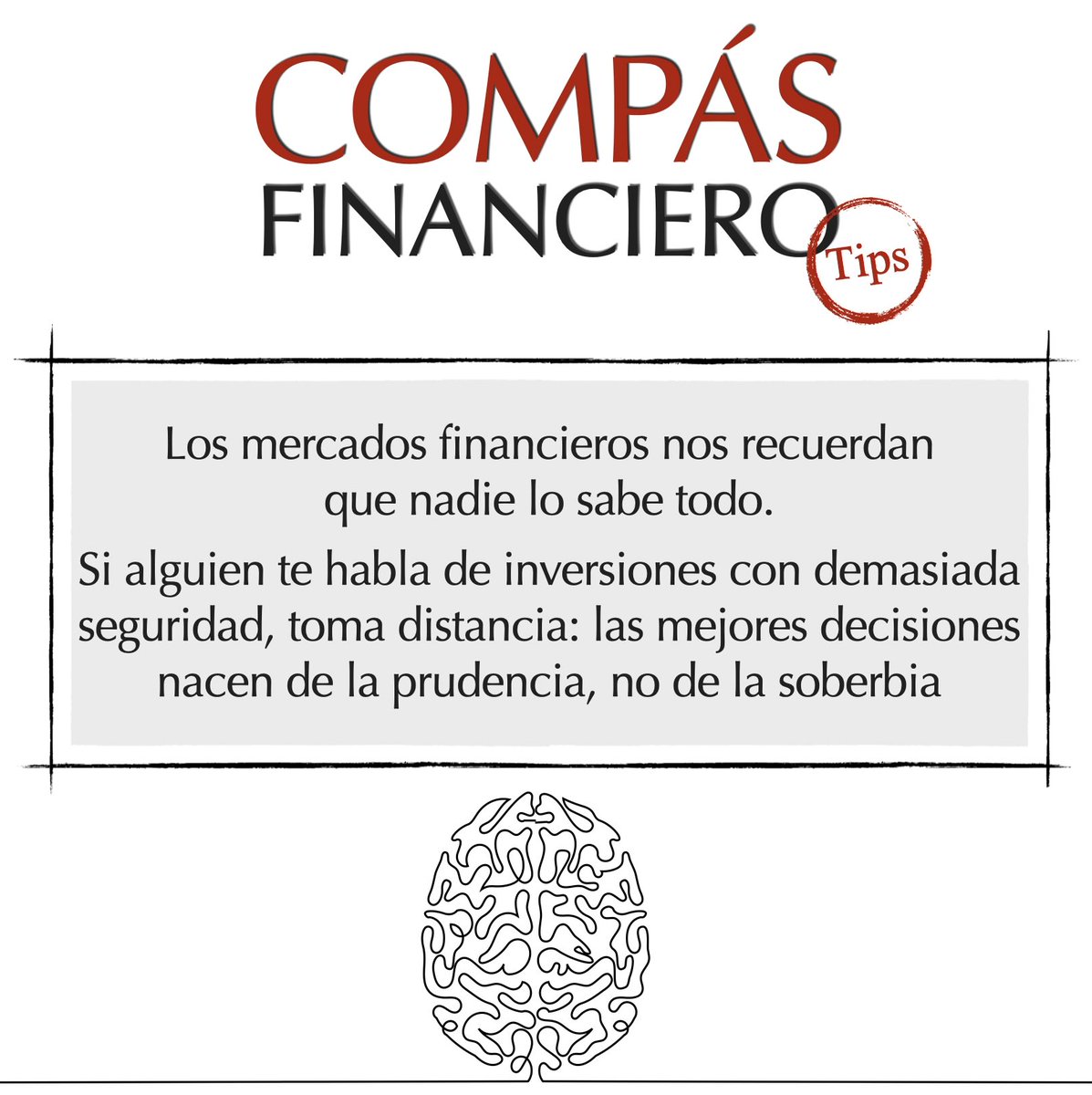 CompasFinancier's tweet image. 📈 Los mercados nos recuerdan que nadie lo sabe todo.
Si alguien te habla de inversiones con demasiada seguridad, toma distancia: la prudencia protege más que cualquier “certeza”.
La serenidad financiera se construye con criterio, no con promesas.
#serenidadfinanciera