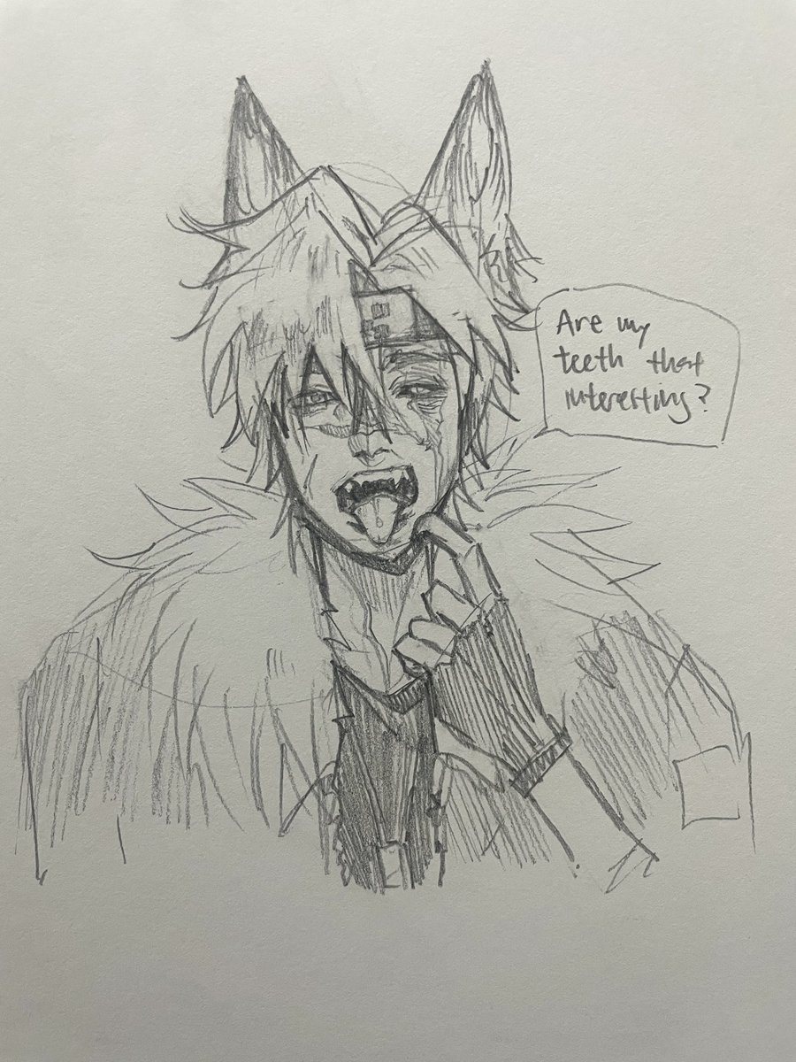 Redraw :3 (og in replies) he definitely has gotten sharper. I think when i draw him traditionally he tends to be sharper as well

#ethoslabfanart