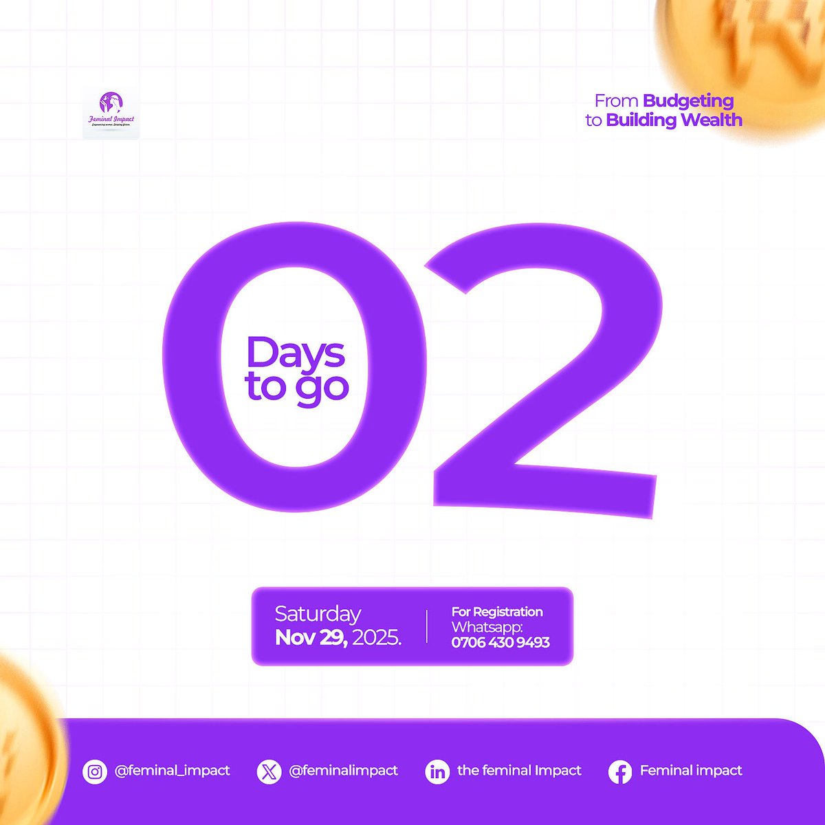 Feminalimpact's tweet photo. 2days to go! 💃🏾
If you’ve ever said, “Where did my money go?” This one’s for you. 😅
We’re bringing real talk, practical tips, and new money habits your future self will thank you for.
🗓️ From Budgeting to Building Wealth
📍 November 29, 2025
#BudgetingToWealth #WomenAndMoney https://t.co/Cv2ZYJgSeK