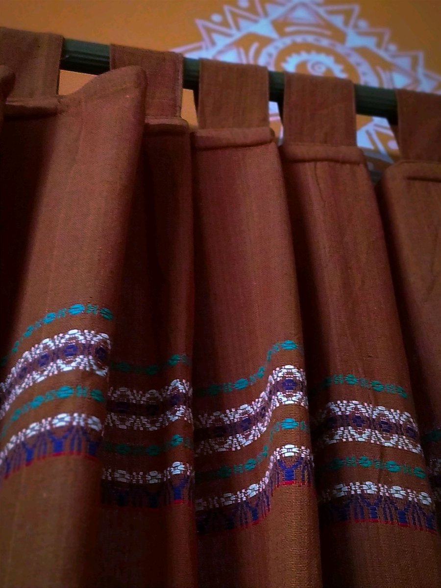 rangamaati's tweet photo. Pure Cotton Curtains for Door | 70% Light Blocking 
An elegant Luxury for your home with handwoven curtains crafted from premium cotton, hand-dyed with Azo-free dyes. 
Product Specifications:
Length x Width:7ftX 38inches
Material: Cotton
Color : Dark Rust. https://t.co/85kic91JDm