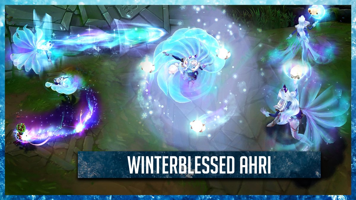 ❄️Winterblessed Ahri is back with 1.2 Update!
🔻Fixed bugged material on tails
🔻Added more snowflakes VFX on her Orb
🔻Fixed missing healthbar, sounds &amp; voices
🔻Removed VFX color changes on chromas
🔻Optimized mod (From 84MB to 39MB)
🔻Removed the extra snow on the map every