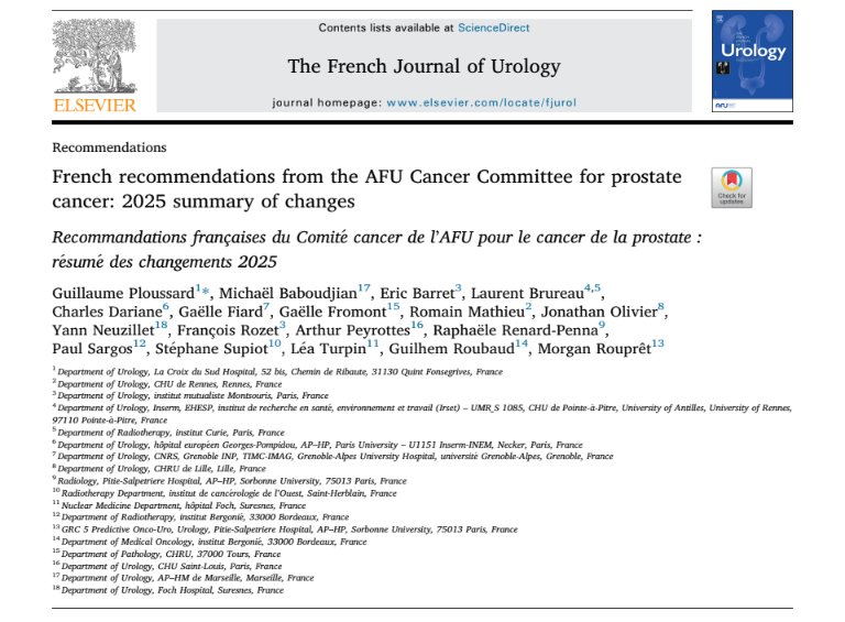 COMPASSurology's tweet image. 🇫🇷 Congratulations to the French Association of Urology for incorporating #bpMRI into their latest #prostatecancer guidelines, supported by #evidence from #PRIME

Great to see the impact of international collaboration across France, the UK and beyond ✨

Links below 👇

#UroSoMe