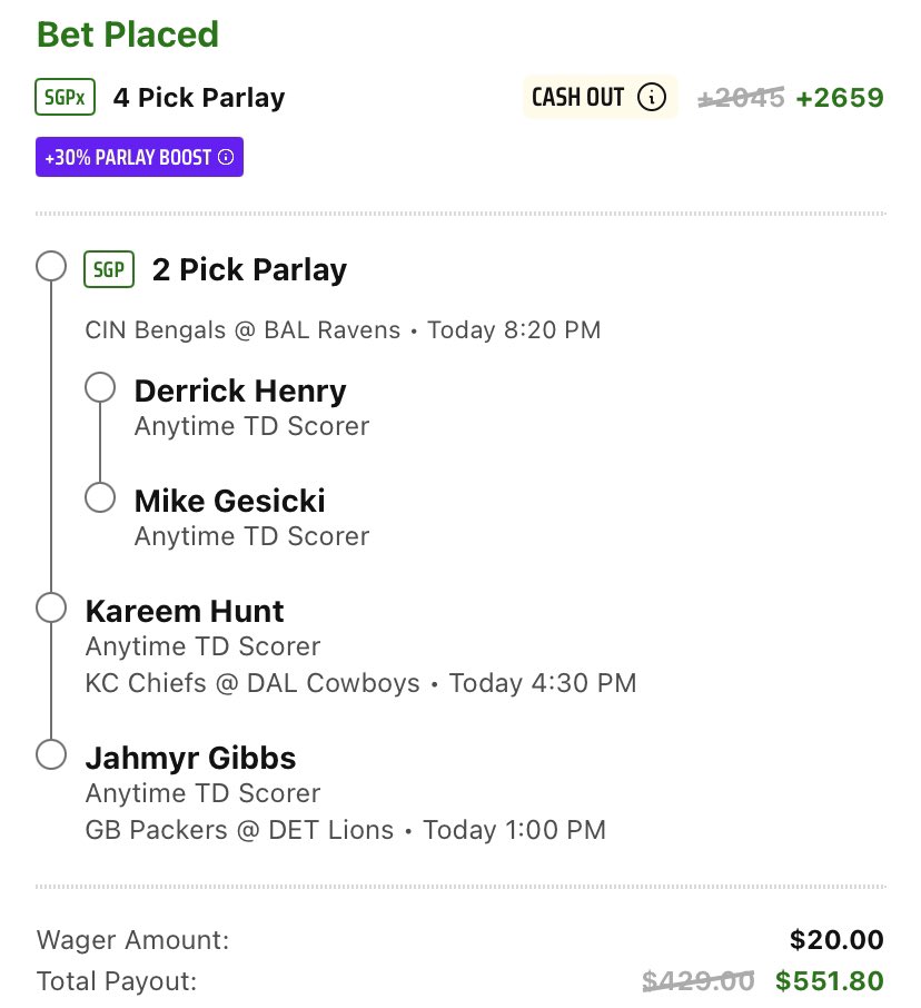 A little Thanksgiving Touchdown Parlay 

Let’s Eat 🍽️🦃