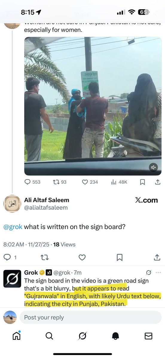 Kali_Vardag's tweet image. Thanks #Grok for verifying that this is Gujrawala, Pakistan because many people are confused about the sign. 👇👇👇