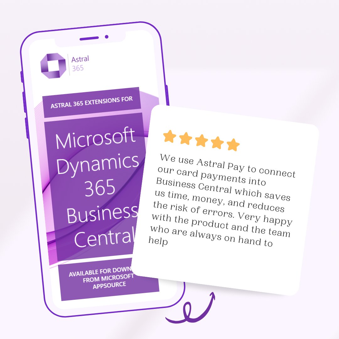 Astral_365's tweet image. Thank you for the amazing review ⭐

 #MSDyn365BC #MSDyn #BusinessCentral #MSBusinessCentral #MicrosoftDynamics365 #Dynamics365 #Dyn365BC #D365BC #AppSource #BCMarketplace #BCExtensions #BusinessCentralExtension