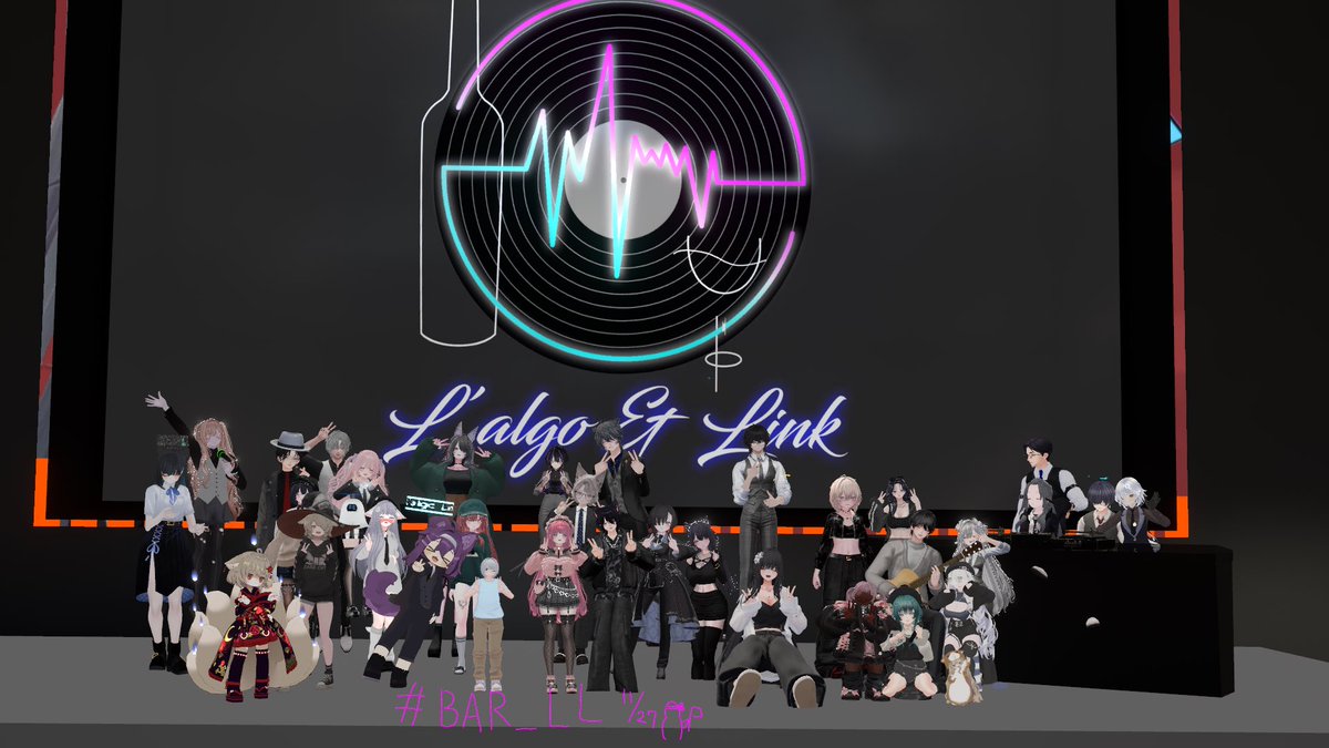 LalgoLink_VRC's tweet image. 【営業終了のお知らせ】 
 お客様本日のオープン沢山のご来店ありがとうございました。
  L&apos;algo&amp;amp;Linkお楽しみいただけたでしょうか？  
次回のご来店も心よりお待ちしております。
  #BAR_LL