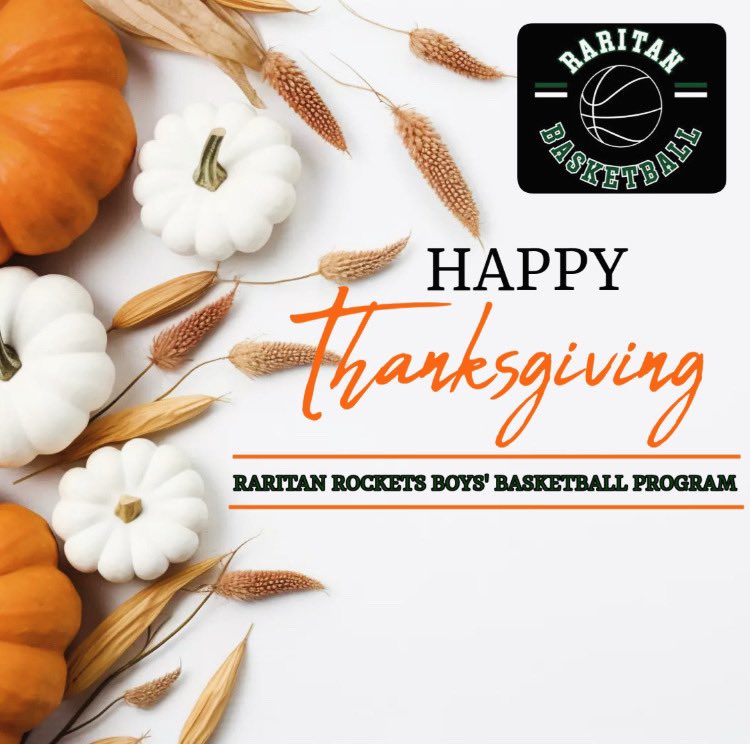 Happy Thanksgiving to Everyone from the Raritan Boys’ Basketball Program!

Enjoy the 🦃 and time together with family and loved ones! 🍽️🍁

<a href="/RaritanAD/">T.J. O’Donnell</a> 
<a href="/RaritanHigh/">Raritan High School</a> 
<a href="/PamelaMassimini/">Pamela Massimini</a> 
<a href="/DrRidleyHazlet/">Scott Ridley</a> 
<a href="/HazletProud/">Hazlet Township Public Schools</a>