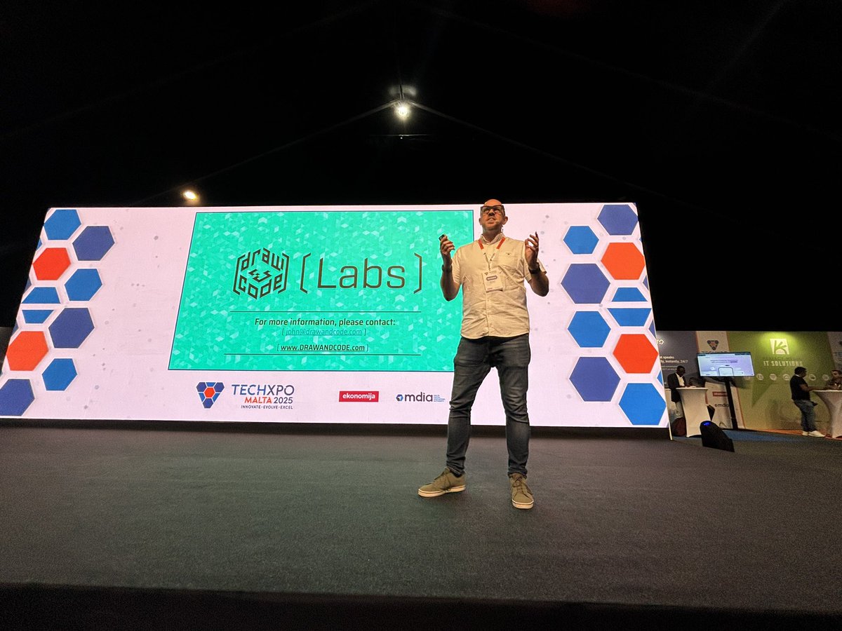DrawAndCode's tweet image. It’s a week since @techxpoeu and our Co-Founder John Keefe speaking about the evolution of @fanportworlds and the
Draw &amp;amp; Code Labs story on stage. 🎤 Thank you to everyone who swung by the @gaming_malta stand to visit us too. 🙏 

#TECHXPO #TECHXPO2025 #Conference #Technology