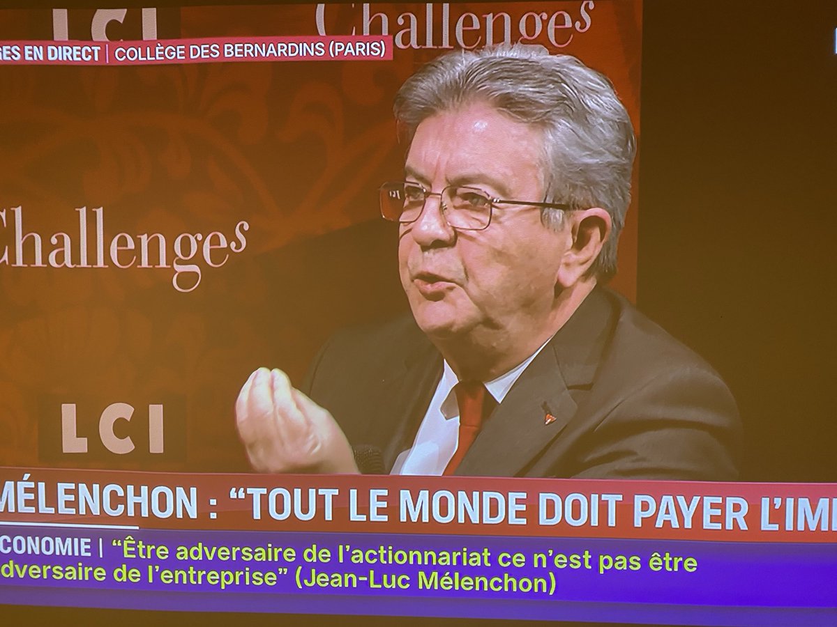 pascalperri's tweet image. Augmenter les salaires augmente la consommation dit ⁦@JLMelenchon⁩, sur ⁦@LCI⁩ oui mais dans un pays qui importe une grande partie de sa consommation, c’est une subvention aux importations. La priorité d s priorités, c’est produire en France. Politique de l’offre!