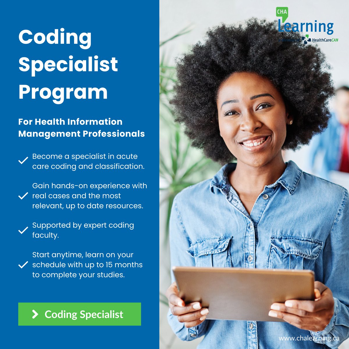 CHA_Learning's tweet image. Become a specialist in acute care coding with our flexible, online Coding Specialist Program. Apply anytime and learn at your own pace, on your own schedule! Visit us online to learn more and apply today! 👉 bit.ly/45hdEoU

#MedicalCoding #ClinicalCoding #Healthcare