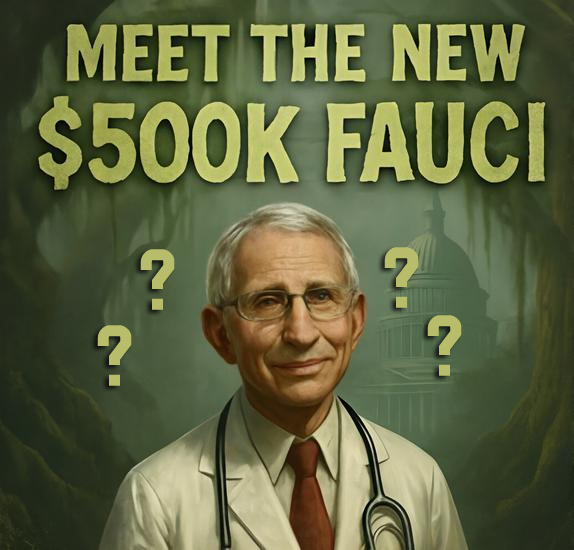 JasonBassler1's tweet image. We all cheered when Fauci retired. Surprise: NIH replaced him with a $519K mystery hire, but won&apos;t reveal the name of the highest-paid fed in America. 

Wild, right? Transparency? Nah... 
The swamp always protects their own.