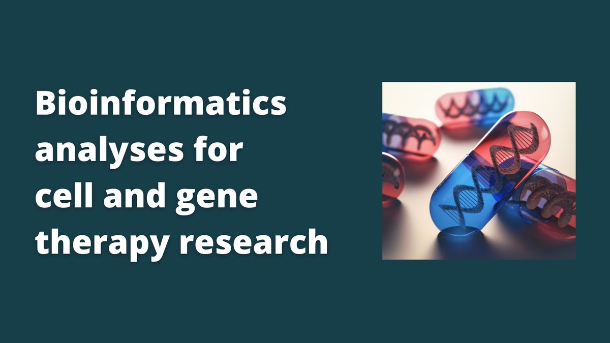 fiosgenomics's tweet image. Do you know how #bioinformatics analyses support cell and gene therapy research? 🤔
Read our blog to find out! 💡
fiosgenomics.com/bioinformatics…
#cellandgenetherapy #celltherapy #genetherapy