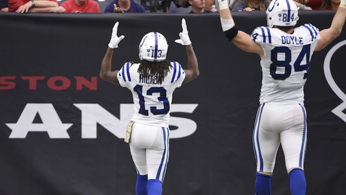 SleeperColts's tweet image. T.Y. Hilton vs the Texans:

⚪️ 103 receptions 
⚪️ 1,820 yards
⚪️ 11 touchdowns 
⚪️ 20 games

The Texans never had an answer for him. Pure dominance.
