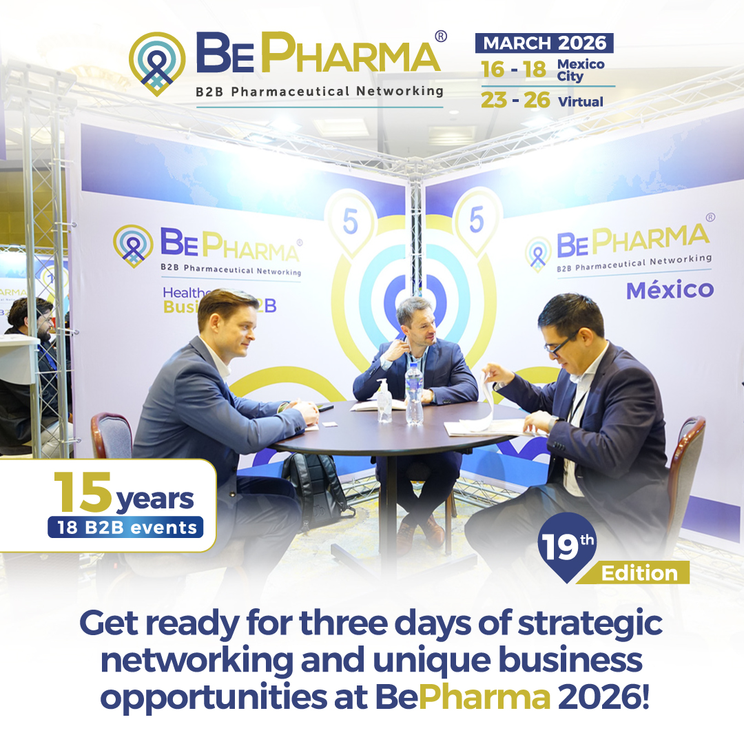 BePharmaB2B's tweet image. Get ready for three days of strategic networking and high-value opportunities at BePharma March 2026! Connect with global leaders and build strong partnerships in the healthcare industry.

#BePharma2026 #PharmaIndustry #Networking