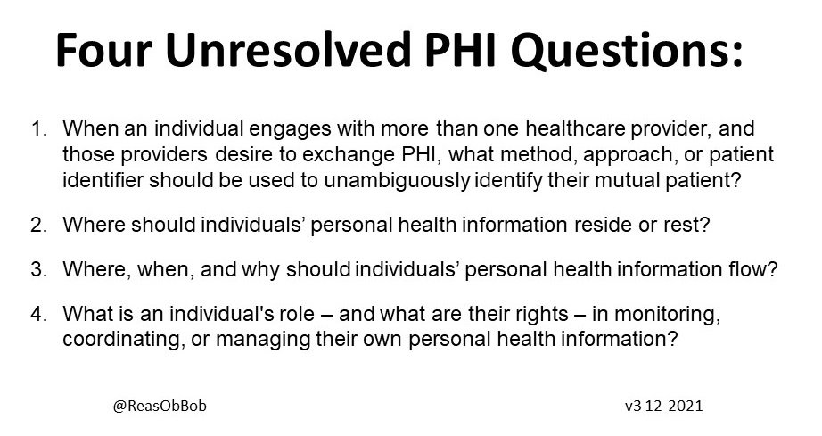 Many of us want healthcare reform.

Many different approaches and plans are being suggested.

To be successful,  ALL attempts to improve healthcare delivery will require access to accurate and timely health information.

That requires first giving us patients *agency* over our