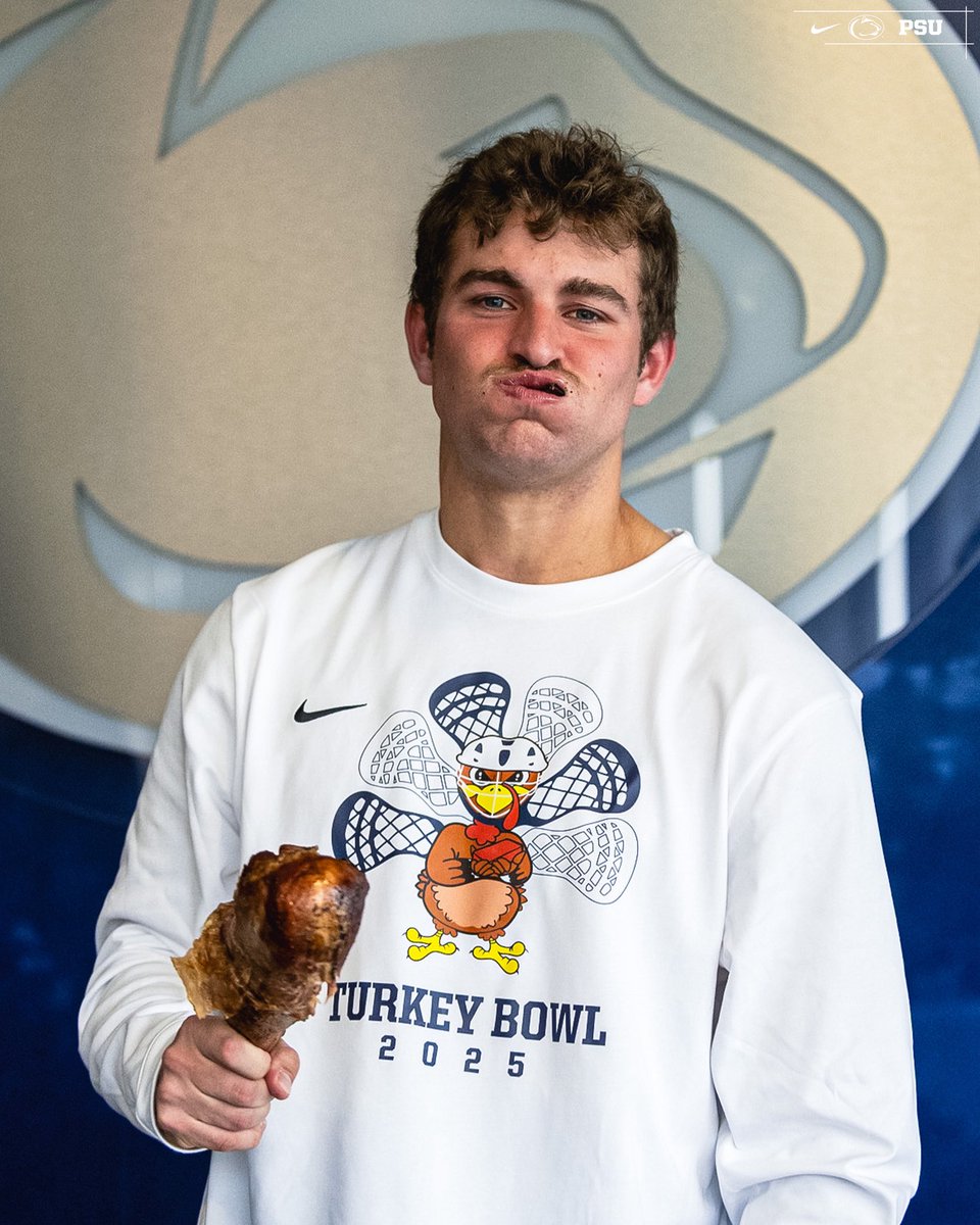 PennStateMLAX's tweet image. Henning is all of us today 🍗

Happy Thanksgiving from the Penn State men’s lacrosse family