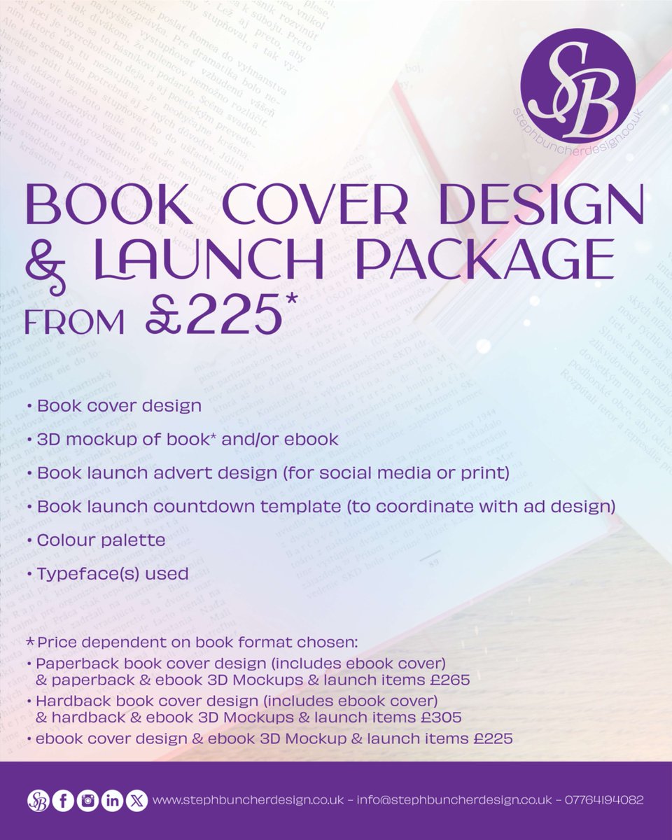 SBuncherDesign's tweet image. My Book Cover Design &amp;amp; Launch Package helps authors bring their stories to life and launch them in style!

This package gives you everything you need for a cohesive, professional launch that gets your book noticed! 

#bookcoverdesign