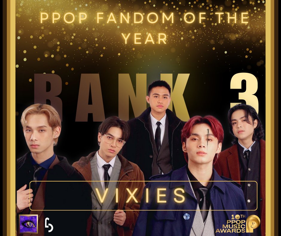 [ 10th PPOP MUSIC AWARDS 🗳️]

With 6,302,781 votes, #VIXIES made its way to  rank 3 on PPOP Fandom of the Year 🥉✨

Thank you all the #VIXIES who voted 🫂

💜Eye for an eye, #VIXIES for #VXON

<a href="/vxonofficial/">VXON</a> <a href="/vixiesph/">Vixies Philippines</a> 
<a href="/vixiesofc/">VIXIES Official</a> <a href="/profvixies/">Professional Vixies United</a> 
<a href="/vxon_virus/">Team VXON Virus</a>
