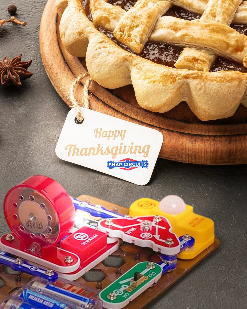 SnapCircuits's tweet image. Grateful. Curious. Creative.🧡🍂

This Thanksgiving, we’re thankful for the teachers, parents, and young engineers who keep building, learning, and exploring with SNAP CIRCUITS®!🥰⚙️

Happy Thanksgiving!🦃

#SnapCircuits #STEM #STEMToys #STEAM #Thanksgiving #HappyThanksgiving