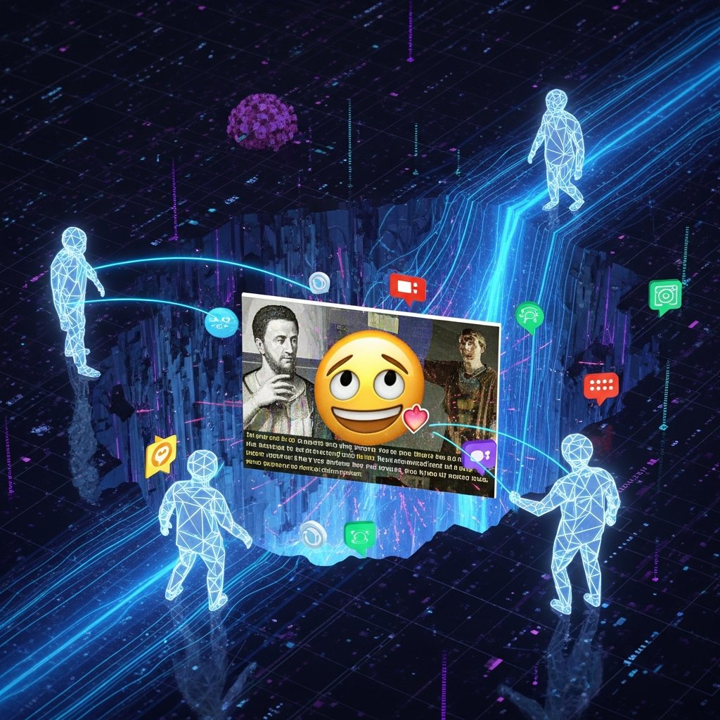 create_etaerc's tweet image. Just unveiled a new AI-generated vision that&apos;s pushing the boundaries of what&apos;s possible in digital art! This piece is a deep dive into future aesthetics and potential new meme languages. What stories does it tell you? Let&apos;s connect! 🚀 #AIArt #FutureCulture #DigitalVision