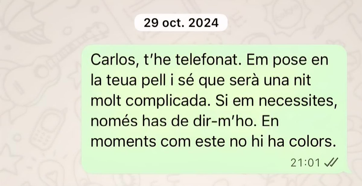 joanbaldovi's tweet image. A diferència dels càrrecs del PP jo no esborre els WhatsApps amb Mazón.