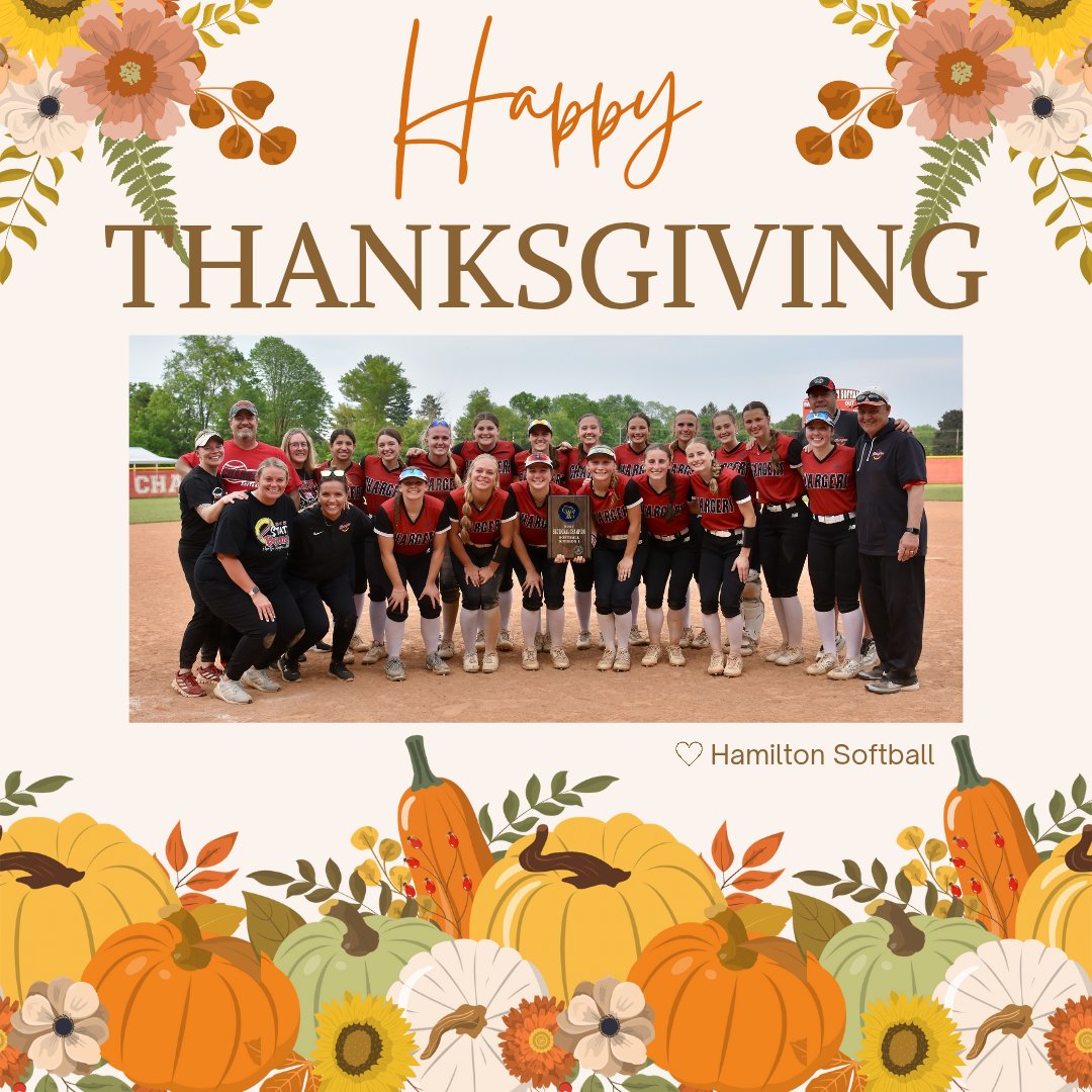 Happy Thanksgiving from Hamilton Softball 🦃