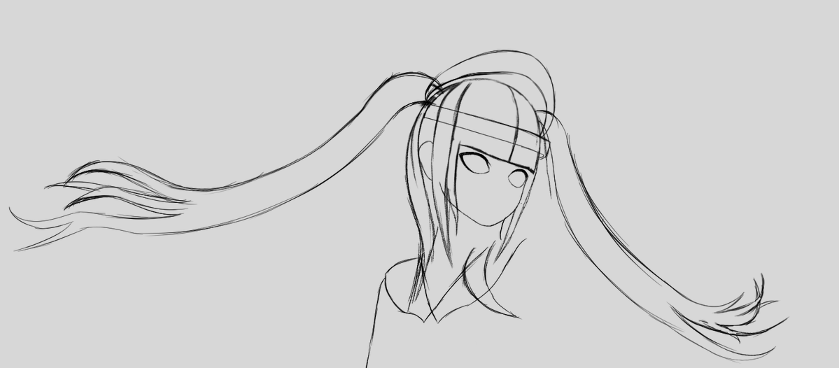 (wip) Darumi's hair is fun to draw