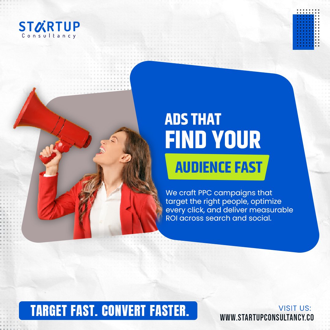 startupteam101's tweet image. Launch data-driven PPC ads that speak to your real audience today.

#ScaleSmart #StartupGrowth #PPC #DigitalMarketing