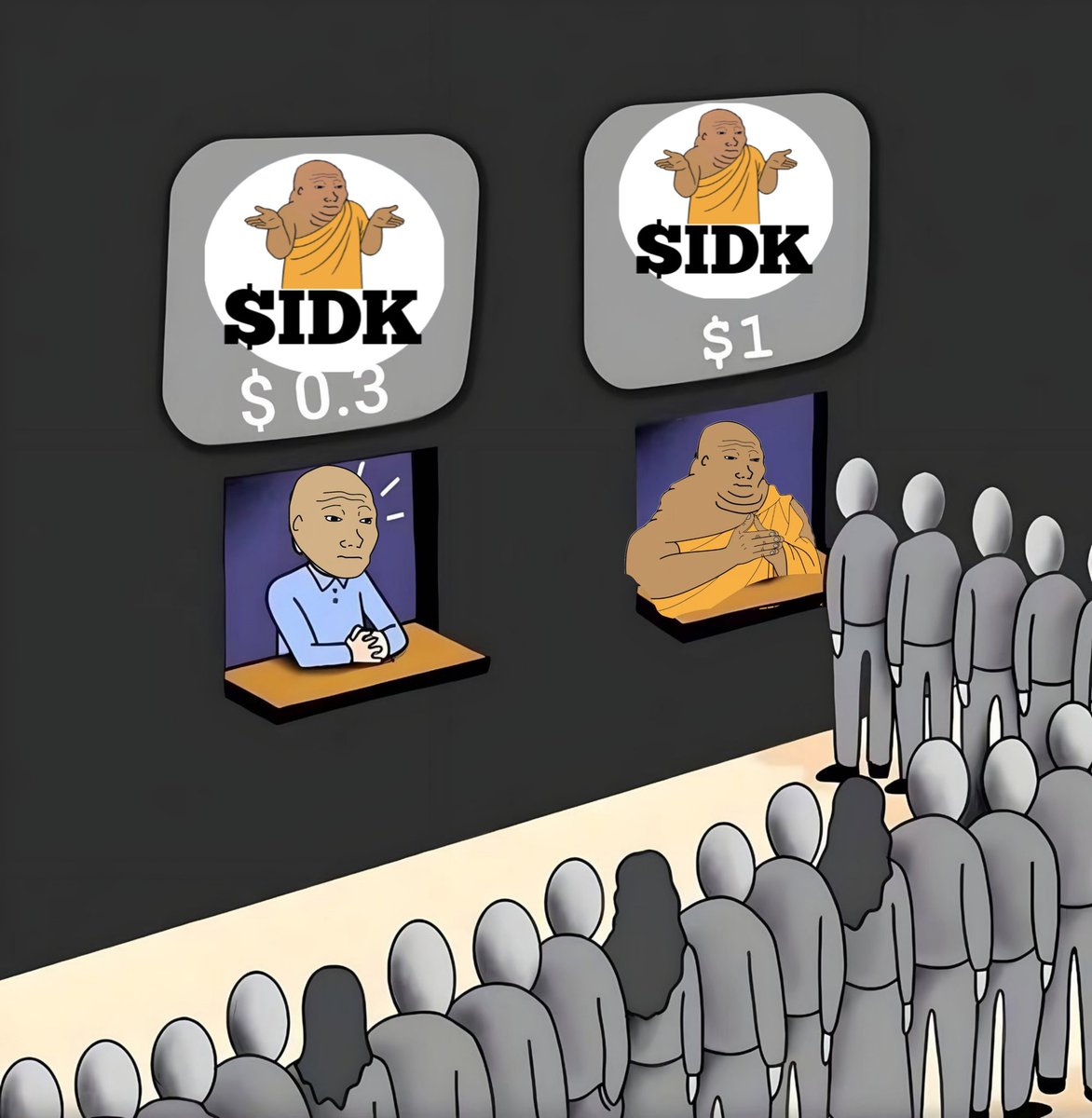 Falcon007818345's tweet image. LFG!!!!!! ( $idk)
Get in now before it too late
Made the meme based on the what happening now

I hope i get some stash if the team likes it
@thedontknowcoin 

BUYnHOLD !!!! (Idk)