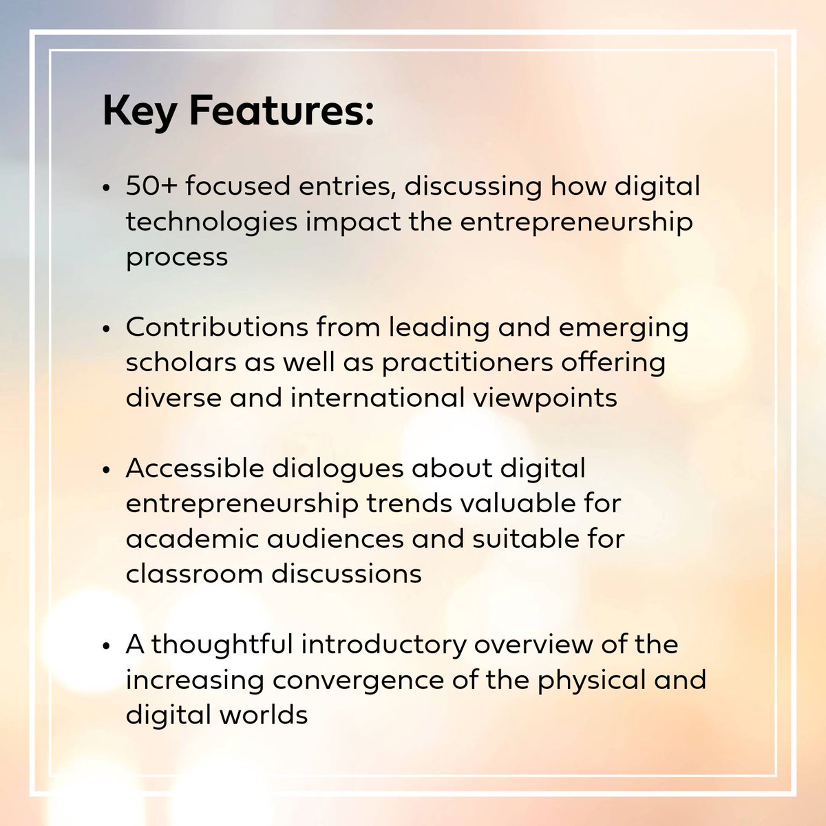 ElgarPublishing's tweet image. ⏰📖 FORTHCOMING DECEMBER
Encyclopedia of #Entrepreneurship and #Digitalization
Edited by Franz Lohrke, @AuburnU @JosephJCabral @LSU and Cynthia Frownfelter-Lohrke @BrockBusiness
ℹ️tinyurl.com/mrxtecvc
#digitization #DigitalEntrepreneurship #AI #IPO #InternetOfThings #SocEnt