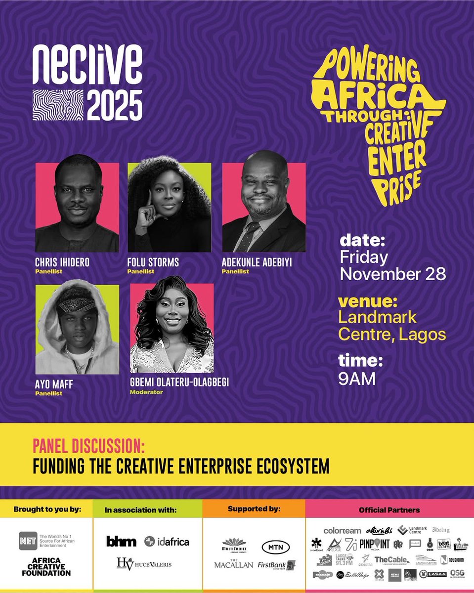 theNETng's tweet image. Using a featured film project as a case study, this NECLive 2025 panel brings together the funder, the cast, and the executive producer to explore what worked, what was learned, and what comes next for Africa’s creative entrepreneurs.

Join these industry experts as they explore…