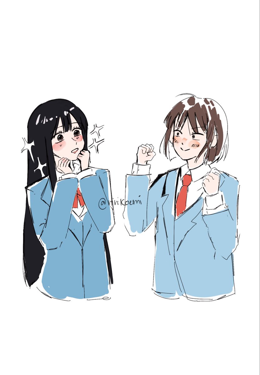 ririkoemi's tweet photo. I can imagine them be good friends #skipandloafer #skiptoloafer #sawako #mitsume #kiminotodoke https://t.co/2osLhtOjK9